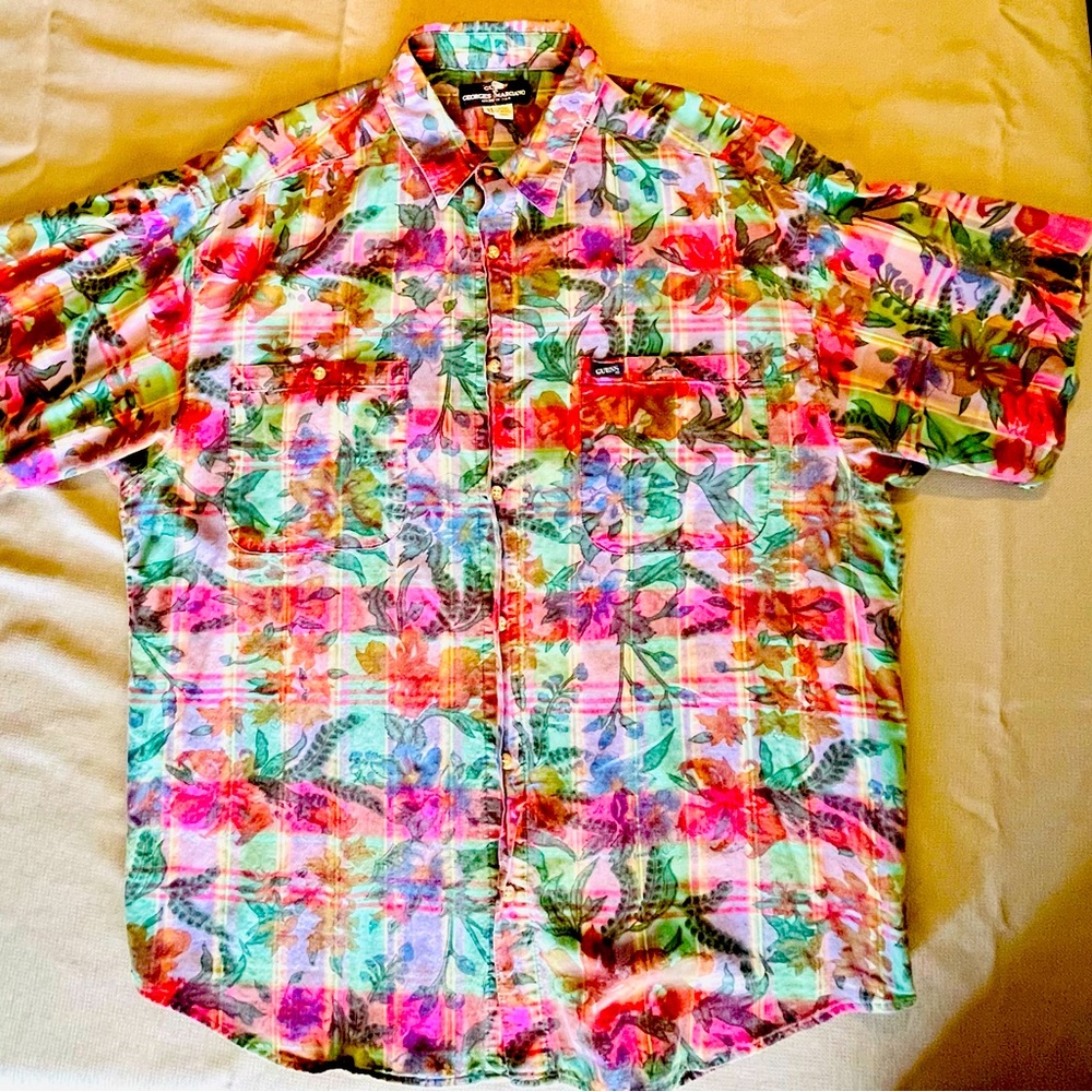 Guess Men’s 80’s Button Up Rare Find Size XL
